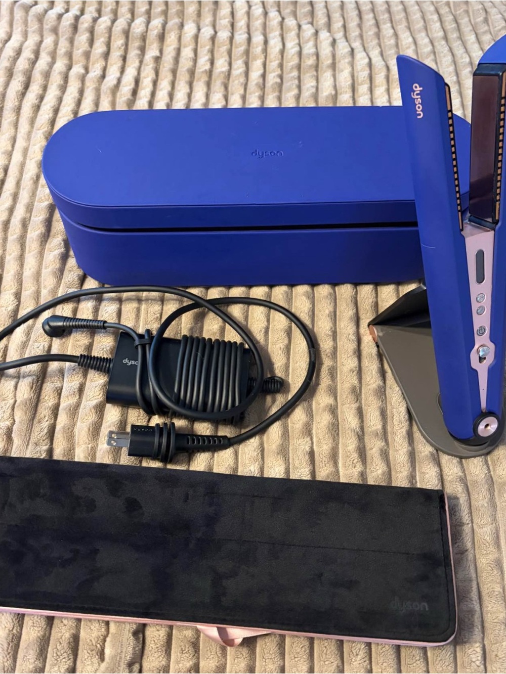 Dyson Corrale Cordless Hair Straightener in Deep Blue with Rose Gold Accents